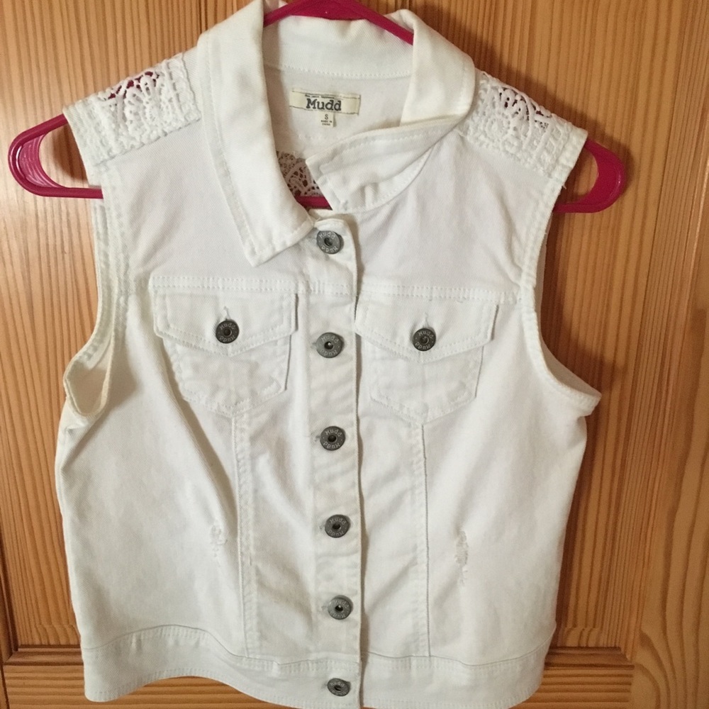 White Jean vest